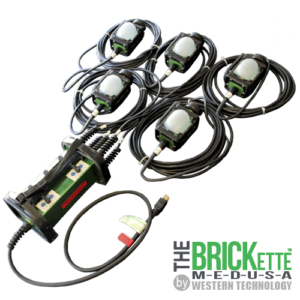 The BRICKette™, BRICKette, 2016 brickette, LED, explosion proof, work light, string light, stringer, explosion proof string light, string work light, Western Technology, hazardous location lighting, portable hazardous location lighting, aviation work lights, aircraft maintenance, inspection lights, class I, class 1, div 1, division 1, class I div 1, class 1 div 1, job site lighting, Explosion Proof LED String Light, medusa, temporary led lighting