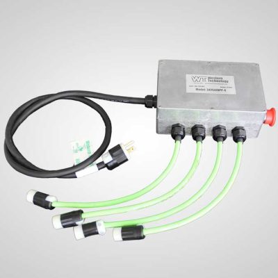 3475LEDPP-4, Four Out Power Supply and Plug for the 3475, 3475-80, and 3500 abrasive blast light, with female miniature twist lock plugs, 3115-1